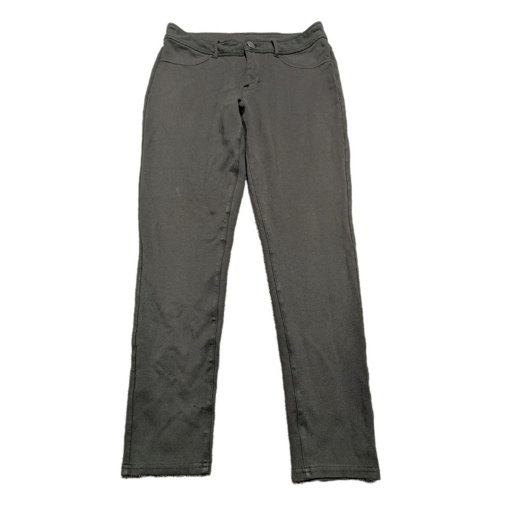 Seven7 Women's Jegging Pants Size 10 Green Stretch Material Embroidered Spellout